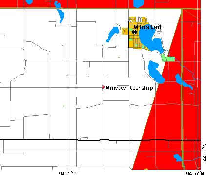 Winsted township, MN map