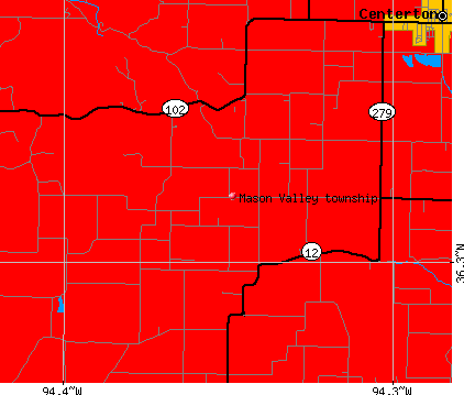 Mason Valley township, AR map
