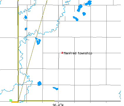 Manfred township, MN map