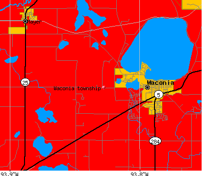 Waconia township, MN map