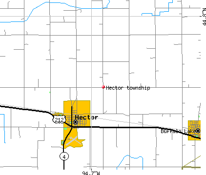 Hector township, MN map
