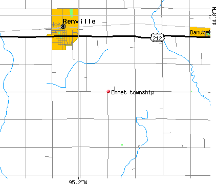 Emmet township, MN map