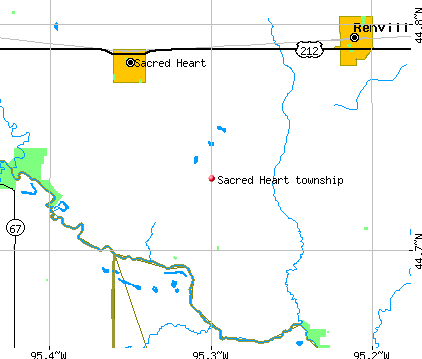 Sacred Heart township, MN map