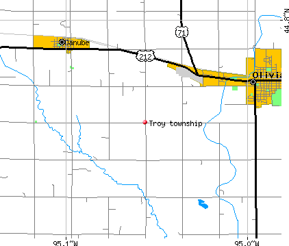 Troy township, MN map