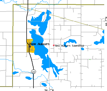 New Auburn township, MN map