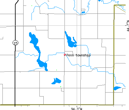 Penn township, MN map