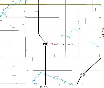 Vallers township, MN map