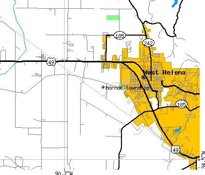 Hornor township, AR map