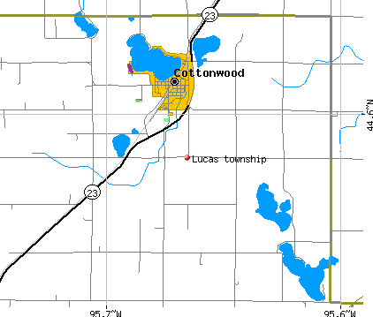 Lucas township, MN map