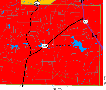 Banner township, AR map