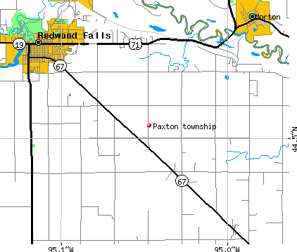 Paxton township, MN map