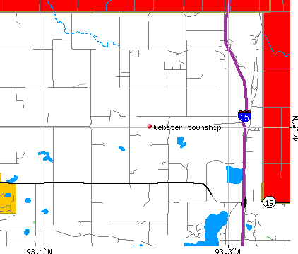 Webster township, MN map
