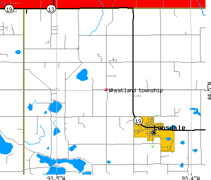 Wheatland township, MN map