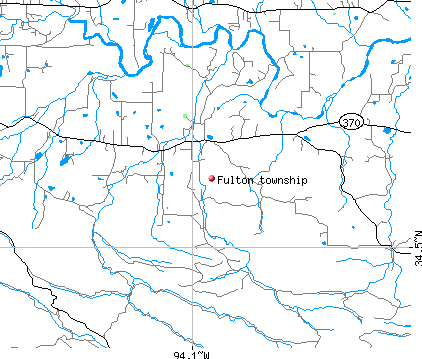 Fulton township, AR map