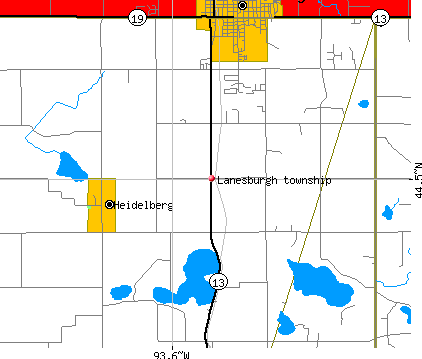 Lanesburgh township, MN map