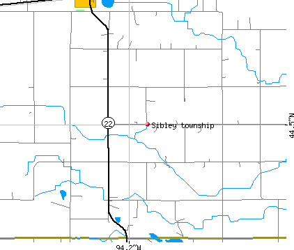 Sibley township, MN map
