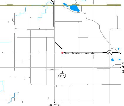 New Sweden township, MN map