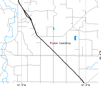 Leon township, MN map