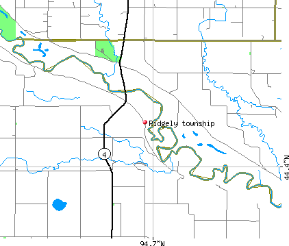 Ridgely township, MN map