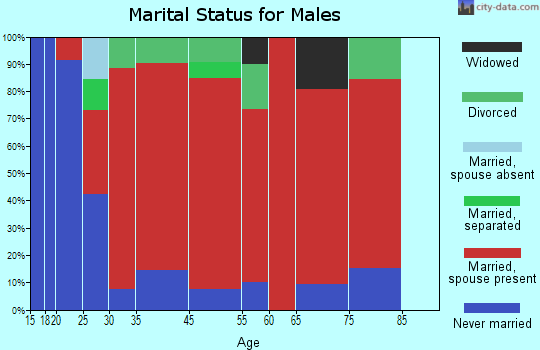 Hinsdale marital status for males