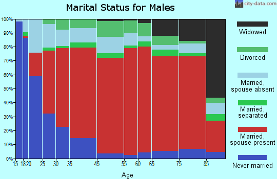 Clarksburg marital status for males