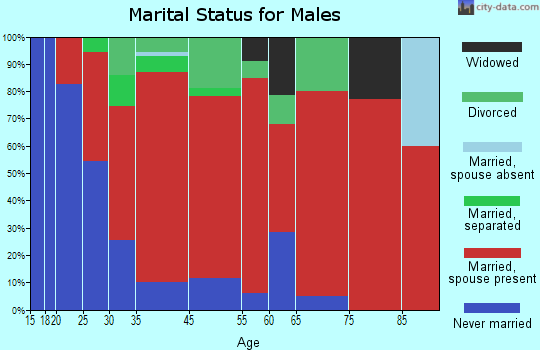 Mount Pleasant marital status for males