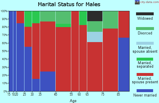Sand Lake marital status for males