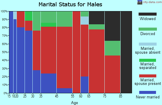 Ticonderoga marital status for males