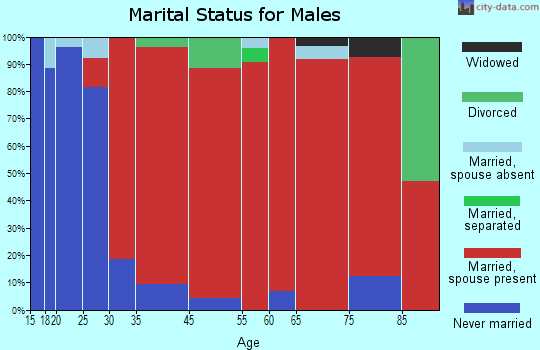 Wheatfield marital status for males