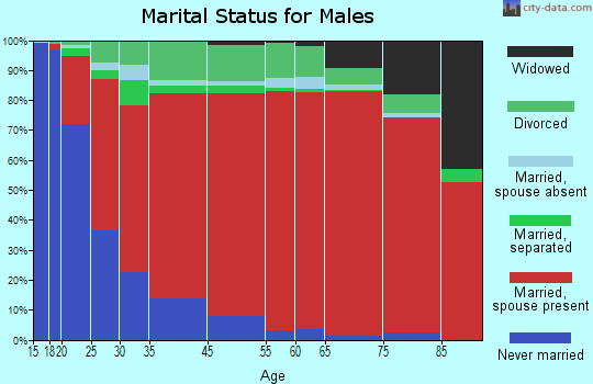 Northwest Marin marital status for males