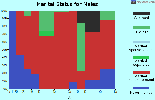 East Noble marital status for males