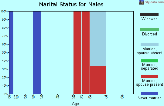 Keystone Lake marital status for males