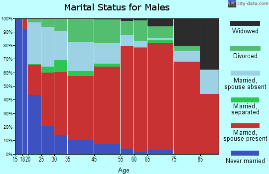 North Cleveland marital status for males