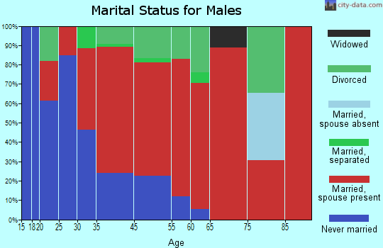 San Benito-Bitterwater marital status for males