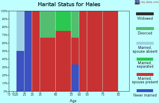 South Cherokee marital status for males