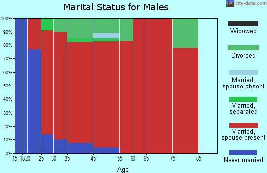 South Tulsa marital status for males