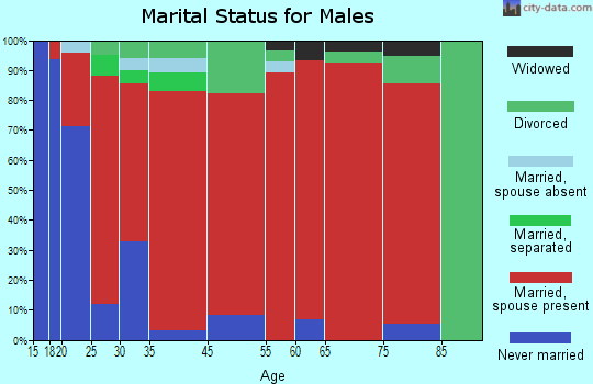 South Woods marital status for males