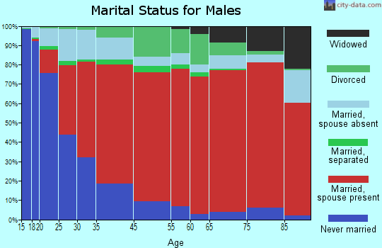San Lorenzo Valley marital status for males