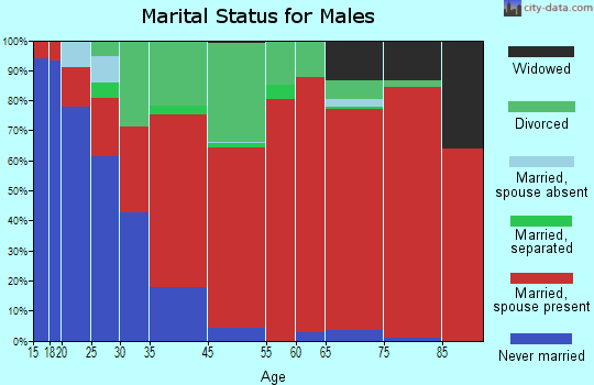 North Albany marital status for males