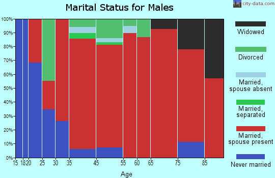 Northwest Jackson marital status for males