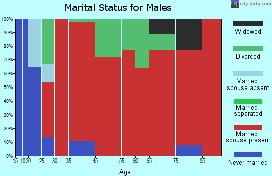 Skyline marital status for males