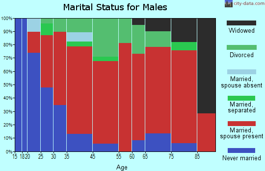Somerset West-Rock Creek marital status for males