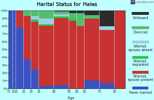 Southwest Benton marital status for males