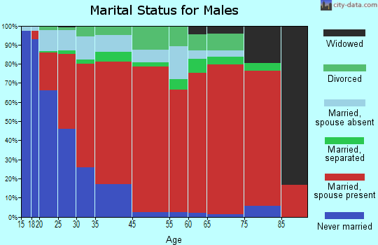 Upper San Gabriel Valley marital status for males