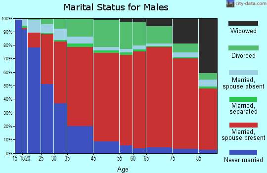 West Valley marital status for males