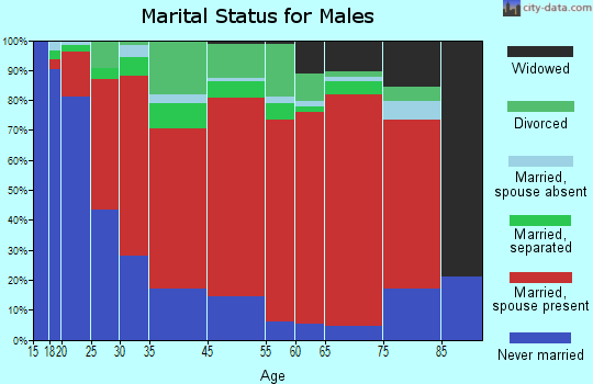 Little Rock marital status for males