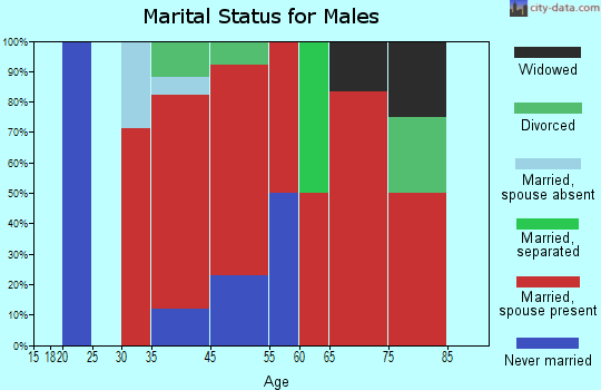 Cheyenne Mountain marital status for males