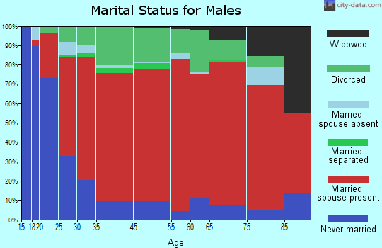 Castalian Springs marital status for males