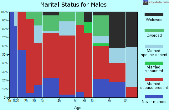 Center Point marital status for males