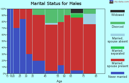 East Adams marital status for males